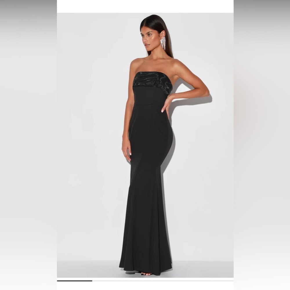 Black Strapless Maxi Dress